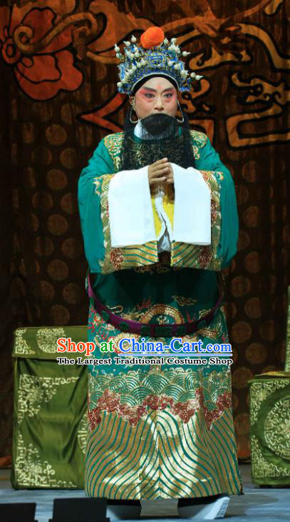 Kou Zhun Chinese Bangzi Opera Minister Yang Yanzhao Apparels Costumes and Headpieces Traditional Hebei Clapper Opera Martial Man Garment General Clothing