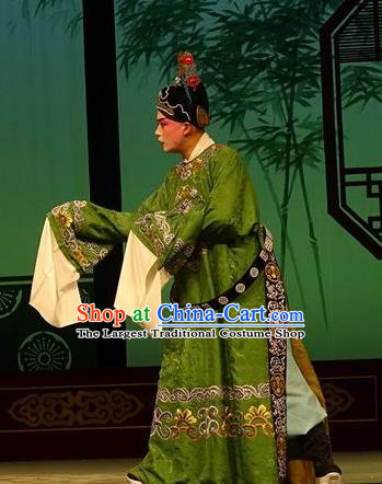 Chun Qiu Bi Chinese Bangzi Opera Xiaosheng Apparels Costumes and Headpieces Traditional Hebei Clapper Opera Young Male Garment Scholar Liu Tianbi Clothing