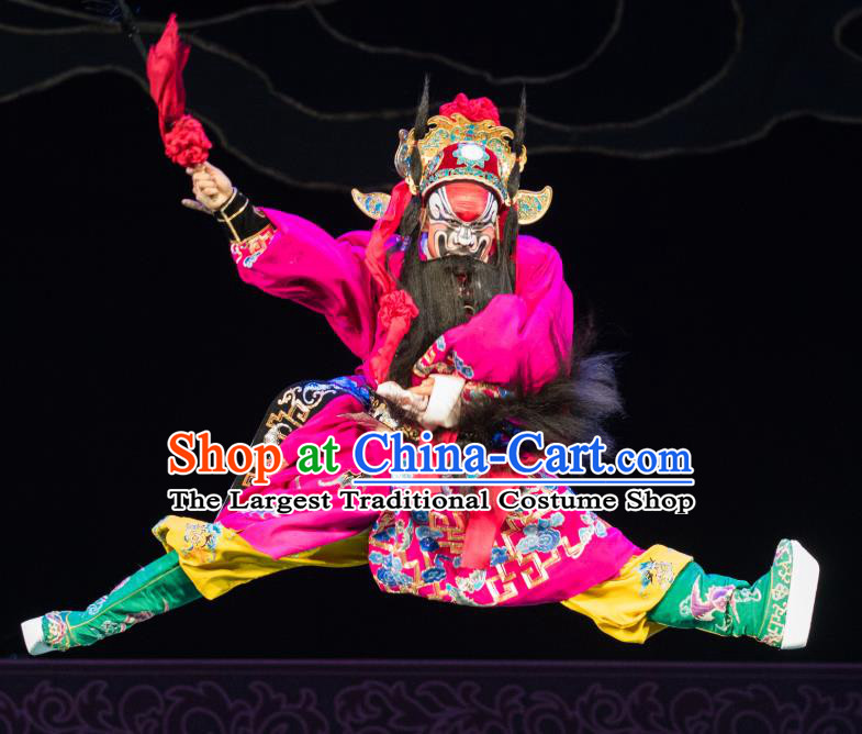 Zhong Kui Chinese Bangzi Opera God Apparels Costumes and Headpieces Traditional Hebei Clapper Opera Master Garment Jing Role Clothing