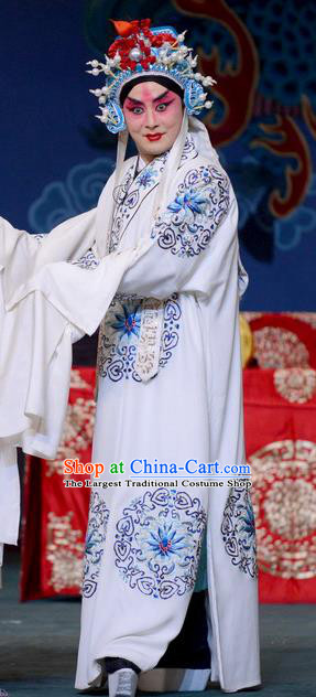 The Butterfly Chalice Chinese Bangzi Opera Xiaosheng Apparels Costumes and Headpieces Traditional Hebei Clapper Opera Swordsman Garment Young Male Tian Yuchuan Clothing