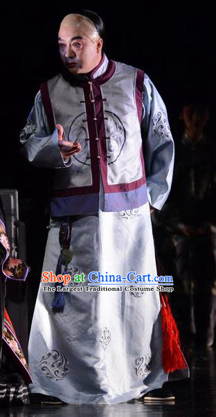 Golden Lock Notes Chinese Bangzi Opera Rich Childe Jiang Jize Apparels Costumes and Headpieces Traditional Hebei Clapper Opera Niche Garment Xiaosheng Clothing