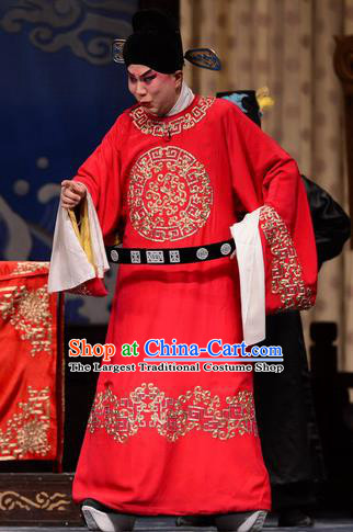 Chen Sanliang Chinese Bangzi Opera Official Apparels Costumes and Headpieces Traditional Hebei Clapper Opera Young Male Garment Magistrate Li Fengming Clothing