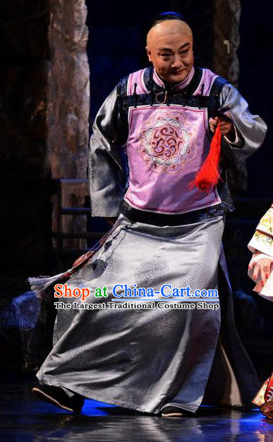Golden Lock Notes Chinese Bangzi Opera Childe Jiang Jize Apparels Costumes and Headpieces Traditional Hebei Clapper Opera Xiaosheng Garment Young Male Clothing