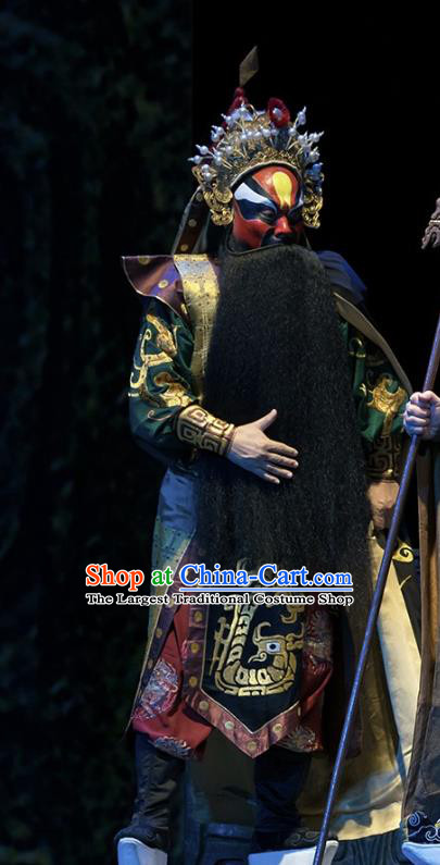 Te Bai City Chinese Bangzi Opera General Apparels Costumes and Headpieces Traditional Hebei Clapper Opera Hero Garment Lord Clothing