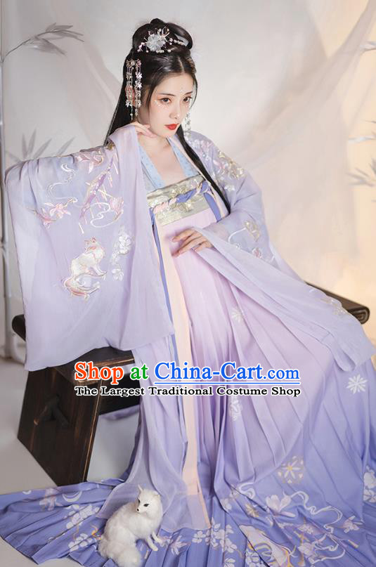 Chinese Ancient Noble Female Hanfu Dress Apparels Traditional Song Dynasty Patrician Lady Historical Costumes for Women