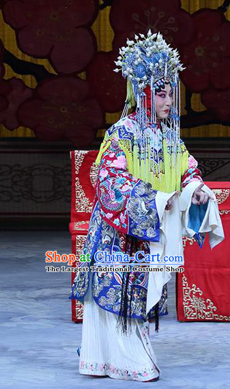 Chinese Hebei Clapper Opera Hua Tan Sun Shangxiang Garment Costumes and Headdress In Extremely Good Fortune Traditional Bangzi Opera Actress Dress Princess Apparels