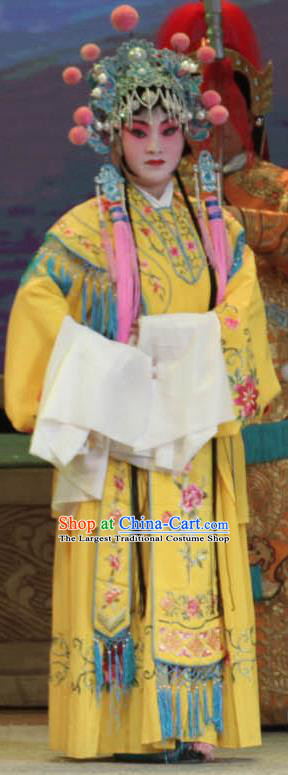 Chinese Shanxi Clapper Opera Figurant Garment Costumes and Headdress Traditional Bangzi Opera Court Maid Dress Palace Lady Apparels
