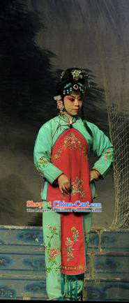 Chinese Shanxi Clapper Opera Young Beauty Feng Xiangluo Garment Costumes and Headdress Xiang Luo Hen Traditional Bangzi Opera Xiaodan Dress Actress Apparels
