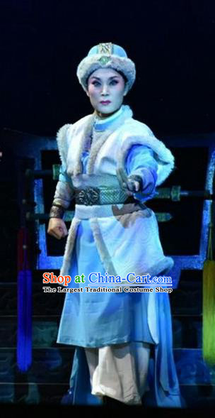 Ping Cheng Fu Chinese Bangzi Opera Xiaosheng Feng Xi Apparels Costumes and Headpieces Traditional Shanxi Clapper Opera Swordsman Garment Young Male Clothing