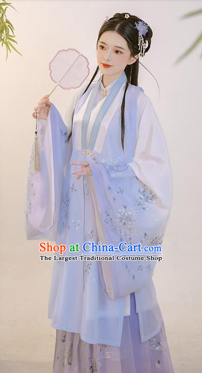 Chinese Ancient Royal Infanta Embroidered Hanfu Dress Apparels Traditional Ming Dynasty Nobility Lady Historical Costumes Complete Set for Rich Female