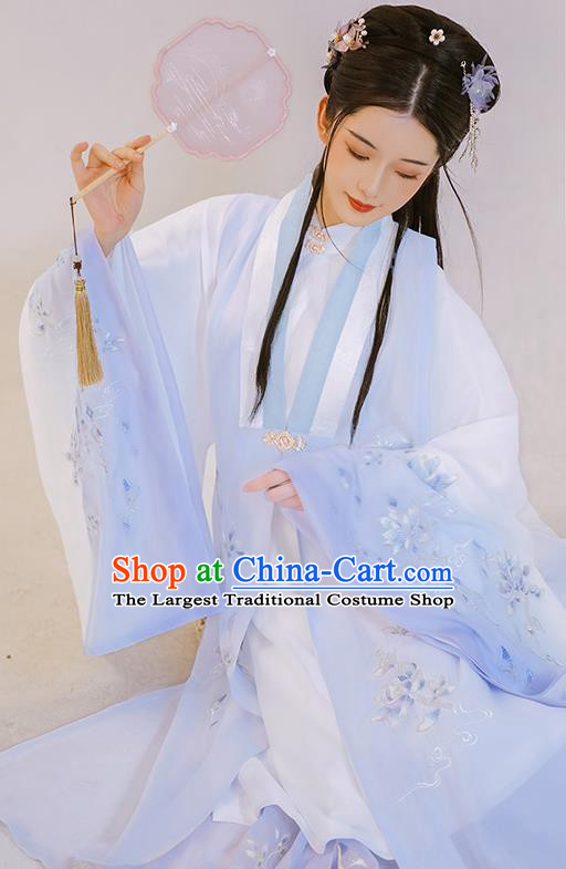 Chinese Ancient Royal Infanta Embroidered Hanfu Dress Apparels Traditional Ming Dynasty Nobility Lady Historical Costumes Complete Set for Rich Female