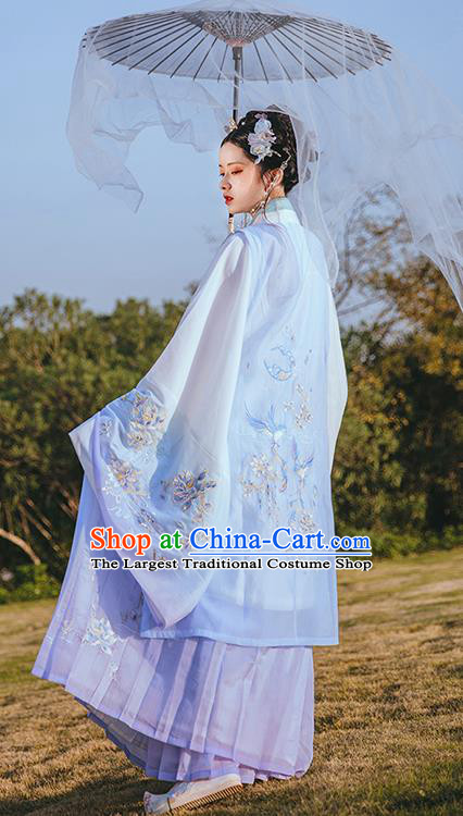 Chinese Ancient Royal Infanta Embroidered Hanfu Dress Apparels Traditional Ming Dynasty Nobility Lady Historical Costumes Complete Set for Rich Female