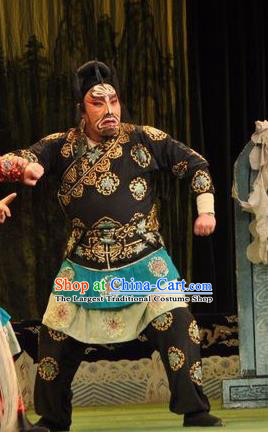 Loyal To Imperial Family Chinese Bangzi Opera Wusheng Hu Yanqing Apparels Costumes and Headpieces Traditional Shanxi Clapper Opera Martial Male Garment Takefu Clothing