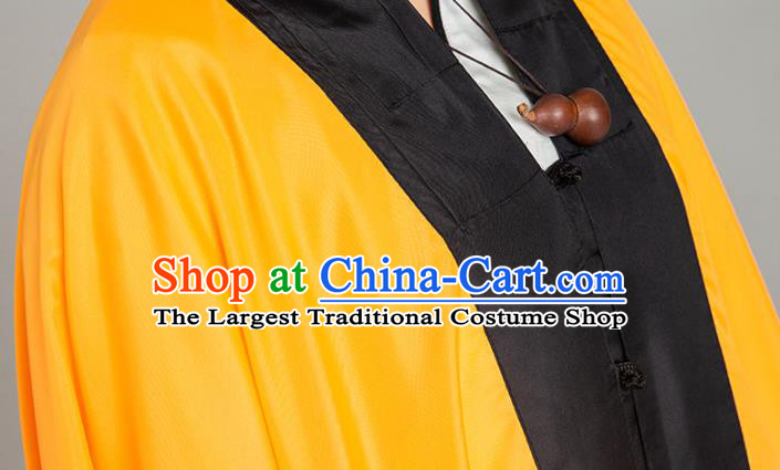 Asian Chinese Traditional Taoist Nun Yellow Koshibo Priest Frock Martial Arts Costumes China Kung Fu Garment Gown for Women