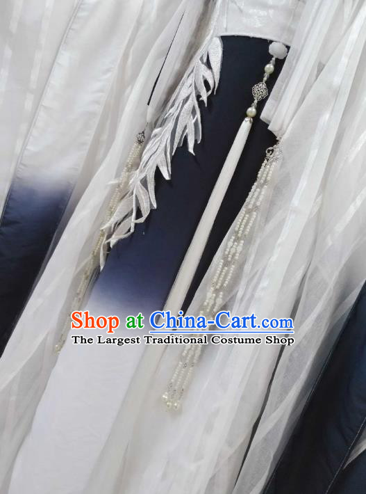 Top Chinese Cosplay Swordsman Gu Yun Costume Ancient Young Knight Hero Clothing for Men