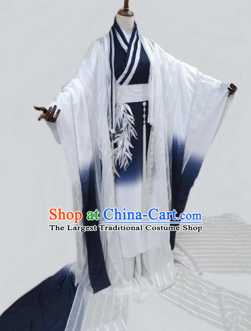 Top Chinese Cosplay Swordsman Gu Yun Costume Ancient Young Knight Hero Clothing for Men