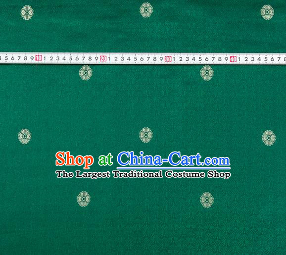 Chinese Traditional Classical Pattern Design Deep Green Brocade Silk Fabric Tapestry Material Asian DIY Tibetan Robe Satin Damask