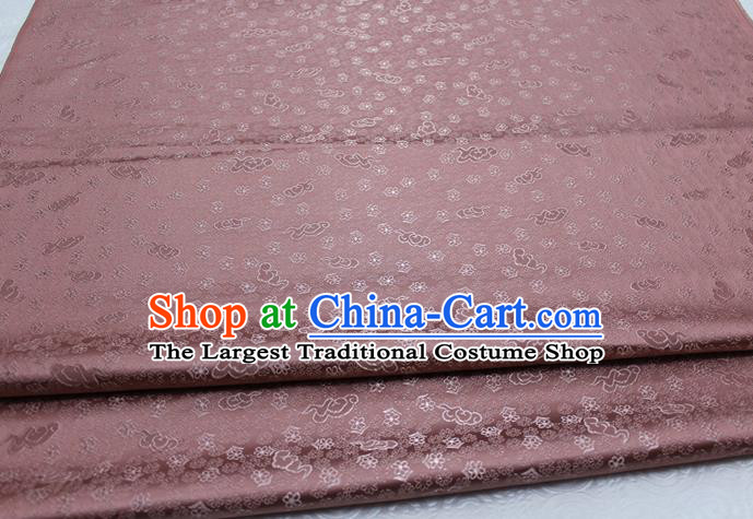Chinese Classical Cloud Blossom Pattern Design Rust Red Brocade Mongolian Robe Asian Traditional Tapestry Material Silk Fabric DIY Satin Damask