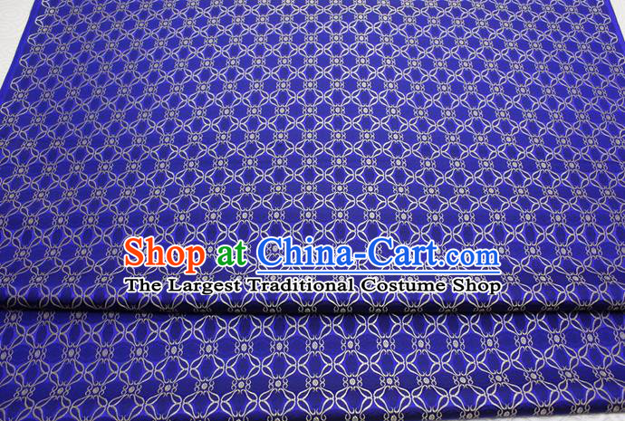 Chinese Mongolian Robe Classical Pattern Design Royalblue Brocade Asian Traditional Tapestry Material DIY Satin Damask Silk Fabric