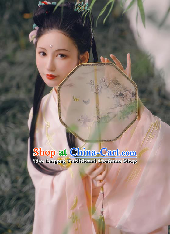 Traditional Chinese Jin Dynasty Royal Princess Dress Hanfu Apparels Ancient Infanta Historical Costumes Blouse and Skirt Complete Set