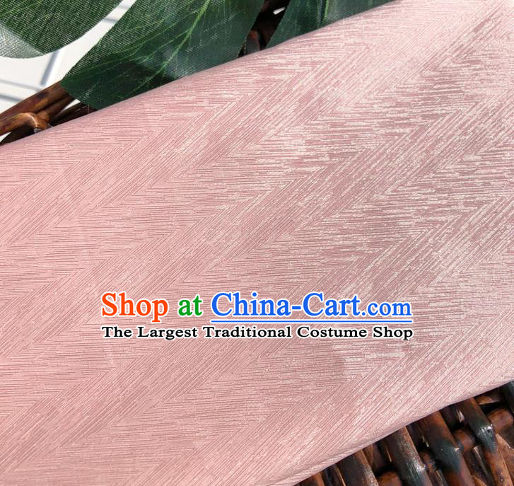 Top Quality Chinese Pink Satin Fabric Traditional Asian Hanfu Dress Cloth Silk Material Traditional Jacquard Tapestry