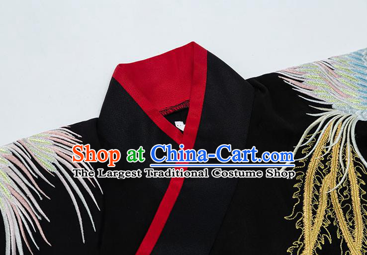 Chinese Ancient Jin Dynasty Empress Costumes Traditional Hanfu Garment Embroidered Red Cape Blouse and Skirt Complete Set