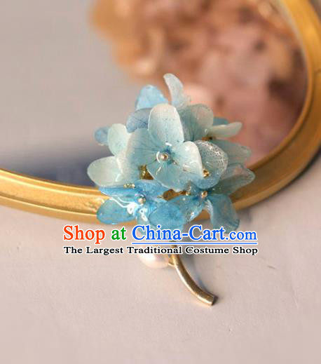 Top Grade Classical Blue Bouquet Brooch Accessories Handmade Sweater Flowers Breastpin Ornaments for Women