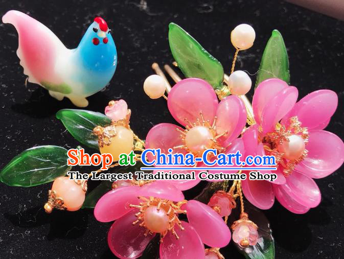 Handmade Chinese Court Hair Comb Traditional Classical Hair Accessories Ancient Qing Dynasty Plum Blossom Hairpins for Women