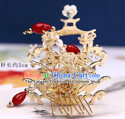 Handmade Chinese Classical Phoenix Hair Crown Traditional Hair Accessories Ancient Hanfu Hairpins for Women