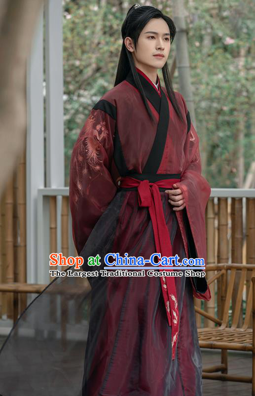 Traditional Chinese Jin Dynasty Noble Childe Hanfu Apparels Ancient Swordsman Historical Costumes for Men