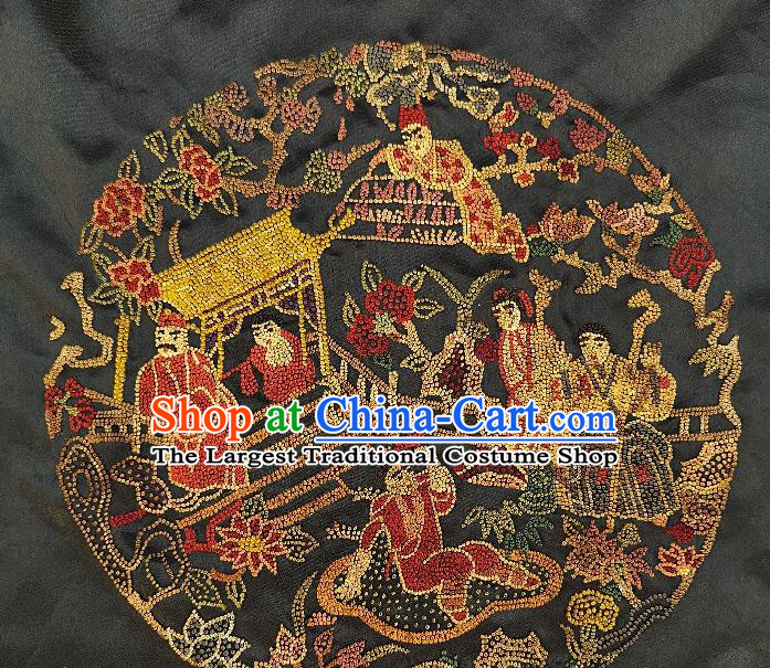 Chinese Traditional Embroidered Character Painting Handmade Embroidery Craft Embroidering Silk Decorative Picture