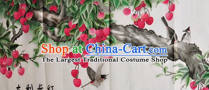 Traditional Chinese Embroidered Red Hawthorn Silk Patches Handmade Embroidering Dress Applique Embroidery Fabric Accessories