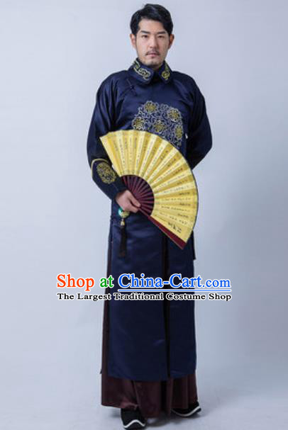 Chinese Ancient Qing Dynasty Prince Costume Drama Manchu Royal Infante Clothing for Men