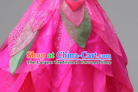 Traditional Chinese Opening Dance Pink Dress Modern Dance Lotus Dance Stage Performance Costume for Women