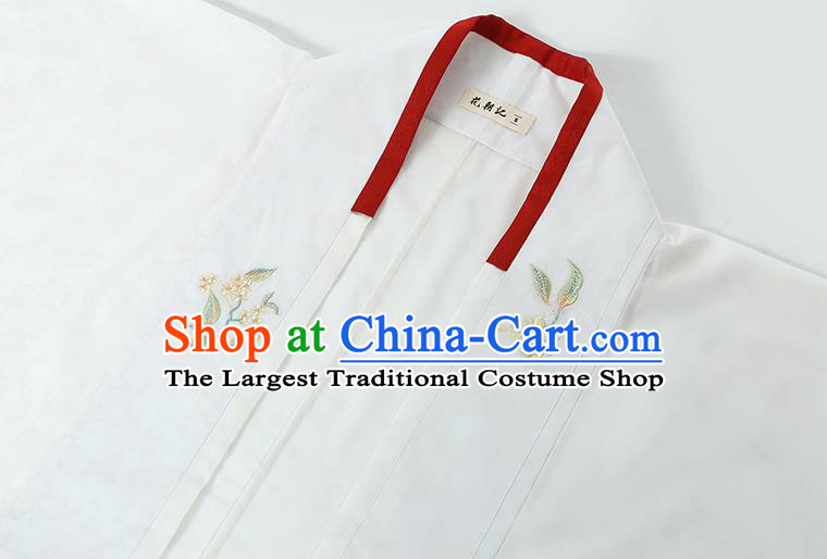 Traditional Chinese Song Dynasty Village Girl Hanfu Dress Apparels Ancients Young Lady Historical Costumes BeiZi Blouse and Skirt Full Set