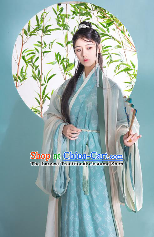 Traditional Chinese Song Dynasty Scholar Hanfu Apparels Ancient Nobility Childe Historical Costumes Cloak and Gown Full Set