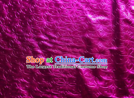 Chinese Traditional Copper Cash Pattern Design Rosy Spandex Fabric Cloth Material Asian Dress Anaglyph Drapery