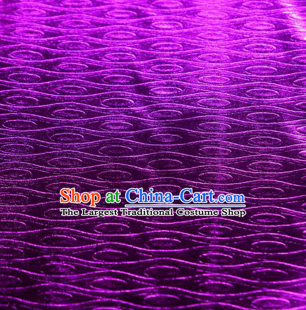 Chinese Traditional Anaglyph Pattern Design Purple Spandex Fabric Cloth Material Asian Dress Drapery