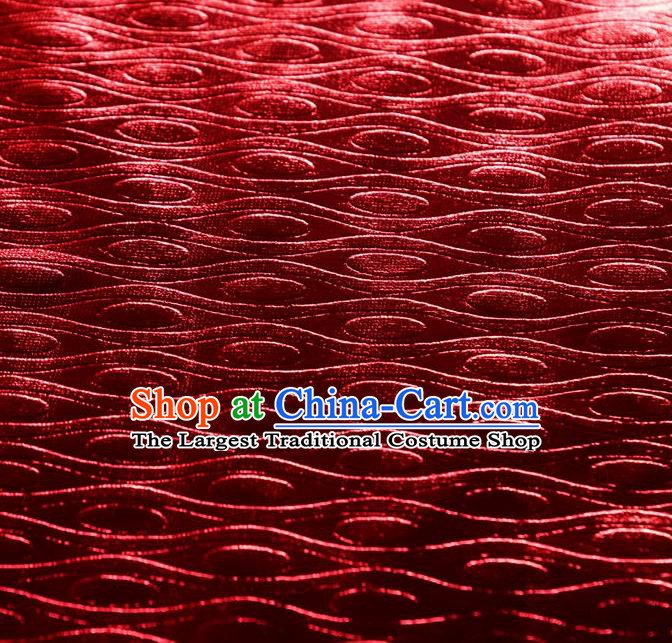 Chinese Traditional Anaglyph Pattern Design Dark Red Spandex Fabric Cloth Material Asian Dress Drapery