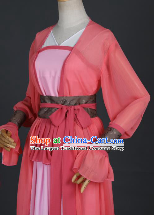 Traditional Chinese Cosplay Heroine Hanfu Dress Costumes Ancient Female Swordsman Clothing Apparel for Women