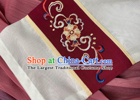 Traditional Chinese Tang Dynasty Court Maid Historical Costumes Ancient Palace Lady Hanfu Dress Apparel Half Sleeved Garment Blouse and Skirt Full Set