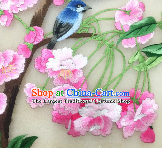 China Handmade Suzhou Embroidered Begonia Silk Fan Traditional Palace Fan Classical Dance Hanfu Fan