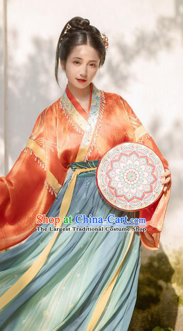 China Ancient Royal Princess Hanfu Dress Traditional Jin Dynasty Palace Lady Historical Clothing Full Set