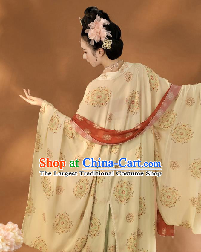 China Ancient Tang Dynasty Court Woman Hanfu Dress Traditional Imperial Consort Historical Clothing