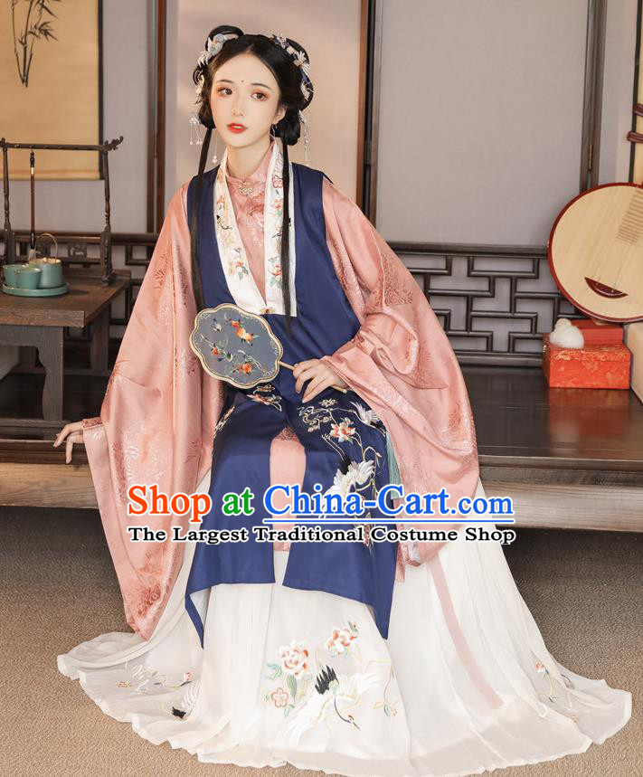 China Traditional Ming Dynasty Palace Beauty Historical Clothing Ancient Royal Princess Hanfu Dress for Women