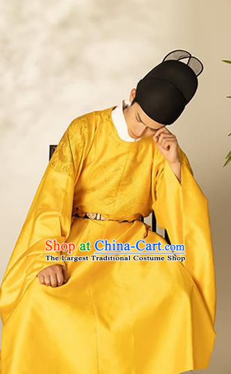 China Ancient Emperor Golden Imperial Robe Traditional Ming Dynasty Majesty Monarch Historical Clothing for Men