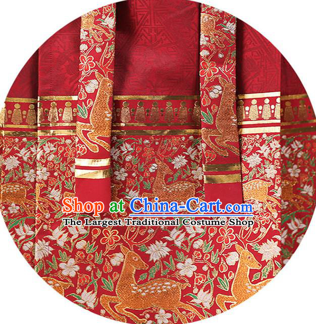 China Ancient Noble Lady Costumes Traditional Ming Dynasty Young Mistress Historical Clothing