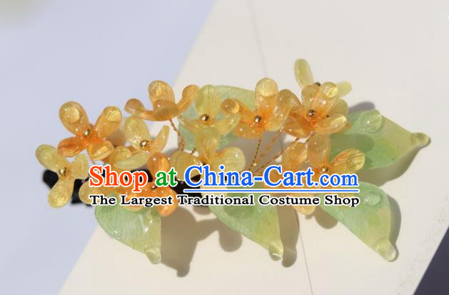 China Traditional Ancient Ming Dynasty Princess Hair Stick Classical Hanfu Osmanthus Hairpin