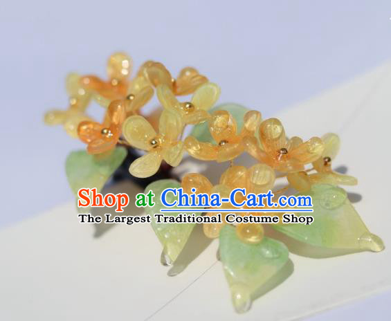 China Traditional Ancient Ming Dynasty Princess Hair Stick Classical Hanfu Osmanthus Hairpin