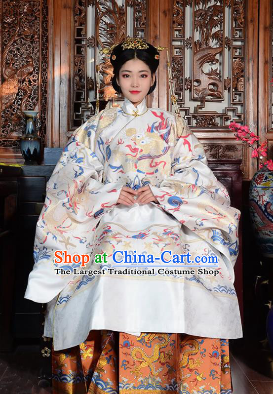 Traditional China Ming Dynasty Empress Historical Clothing Ancient Royal Queen Costumes Full Set